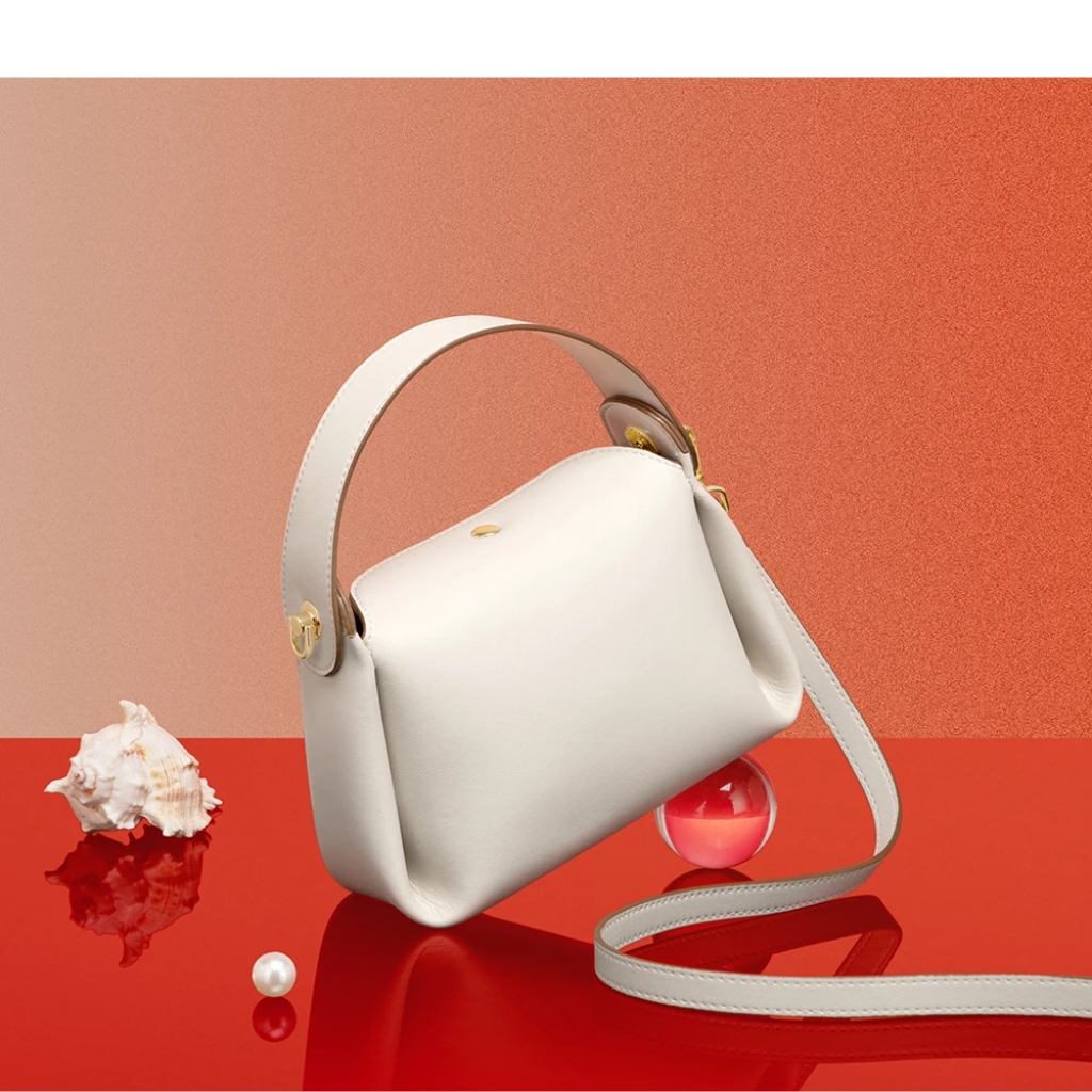 bolsa de ombro feminina off white